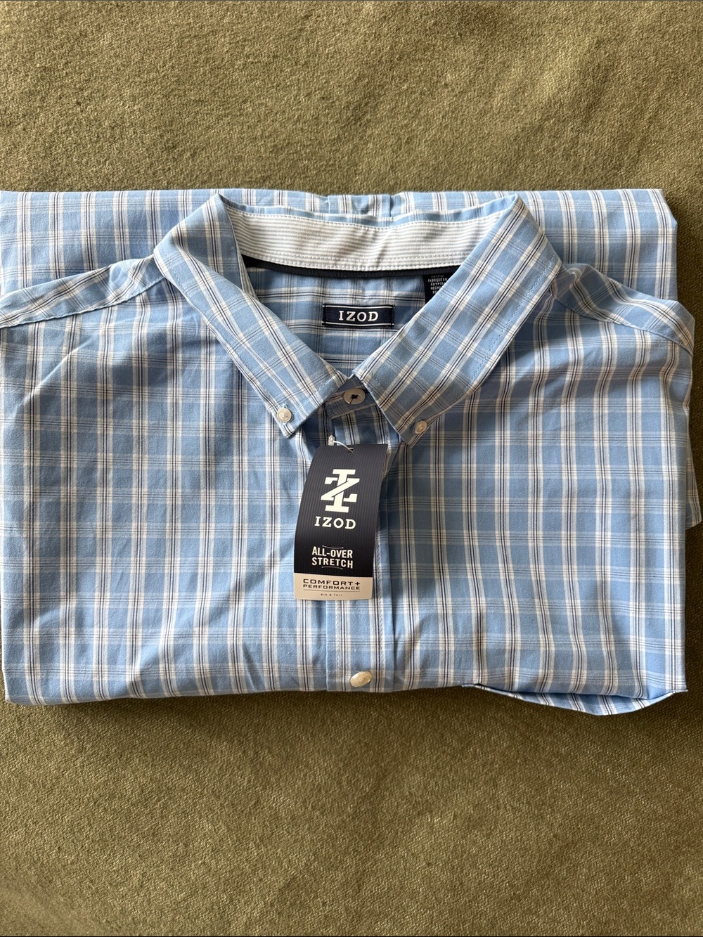 Izod Men’s Dress Shirt 2XLT Blue